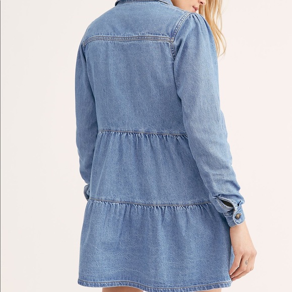 Free People Nicole Denim Shirt Dress - Picture 2 of 10
